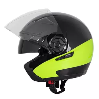 Moto čelada W-TEC Neikko Black-Fluo - M (57-58)