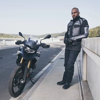 Men’s Motorcycle Jacket W-TEC Burdys Evo - Black-Grey