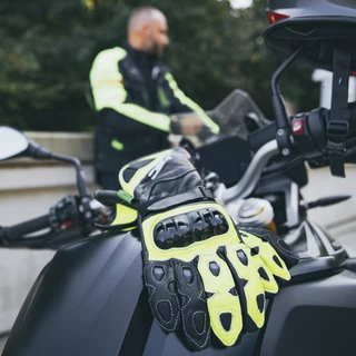 Motorcycle Gloves W-TEC Supreme EVO - Black-Green