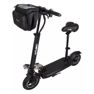 W-TEC Tenmark II Elektroroller mit Sitz und Lenkertasche - schwarz