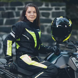 Women’s Motorcycle Jacket W-TEC Brandon Lady - Black-Fluo Yellow