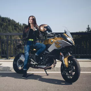 Női bőr motoros kabát W-TEC Hagora