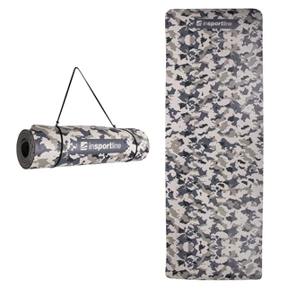 Exercise Mat inSPORTline Camu 173x61x0.4cm - Grey Camouflage