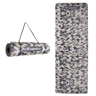 Exercise Mat inSPORTline Camu 173x61x0.4cm - Grey Camouflage