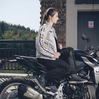 Dámská kožená moto bunda W-TEC Sheawen Lady White - 2.jakost