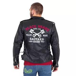 Leather Motorcycle Jacket W-TEC Black Heart Perfectis - L