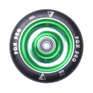 Spare Wheel for Scooter FOX PRO Raw 110 mm - Black-Green - Black-Green II