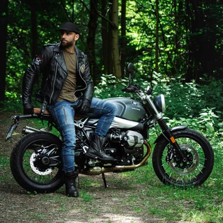 Leather Motorcycle Jacket W-TEC Black Heart Perfectis - 3XL