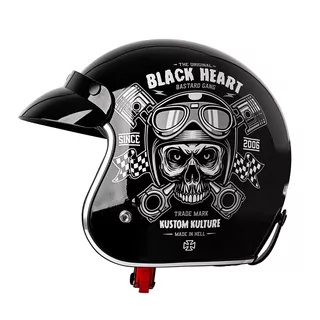 Motorcycle Helmet W-TEC Kustom Black Heart