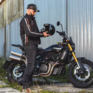 Moto čelada W-TEC Angeric Gloss Black z očali Steamrust