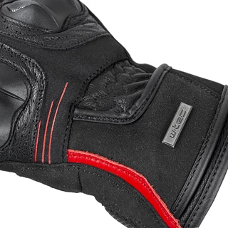 Leather Motorcycle Gloves W-TEC Legend - Black-Red