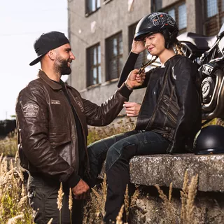 W-TEC Bolftyna Damen Motorradjeans - blau-schwarz