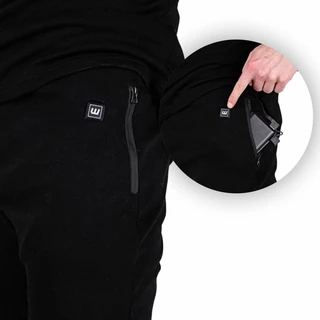 Pánské vyhřívané kalhoty W-TEC Insupants s 10 000 mAh powerbankou - černá