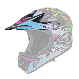 Replacement Peak for W-TEC FS-605 Helmet - Extinction Pink - Blue Ritual