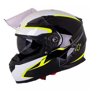 Kask motocyklowy zamknięty z blendą W-TEC FS-816 Black-Fluo Yellow