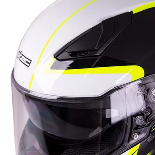 Kask motocyklowy zamknięty z blendą W-TEC FS-816 Black-Fluo Yellow