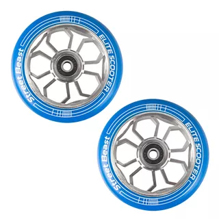 Freestyle Scooter Wheels 110 mm, Blue-Silver – 2 Pcs.