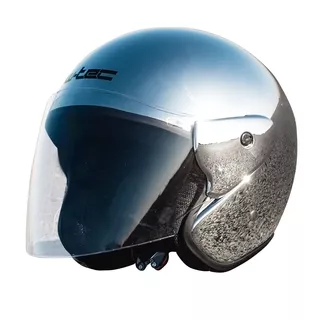 W-TEC Motorradhelm AP-74 Silber, Chrom