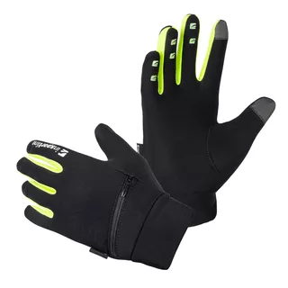 Running Gloves inSPORTline Tibidabo - Black-Fluo