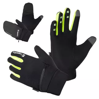 inSPORTline Tibidabo Laufhandschuhe - schwarz-fluo