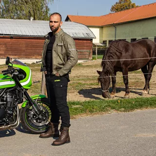 Pánské moto jeansy W-TEC Aredator - 2.jakost - černá, 44