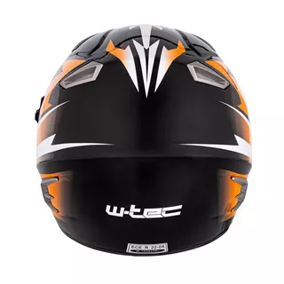 Motorcycle Helmet W-TEC Dualsport - Black-Fluo Orange