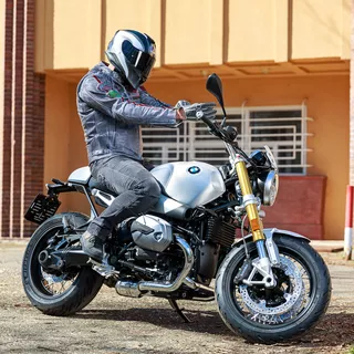 Pánska kožená moto bunda W-TEC Sheawen Waxed Grey - 6XL