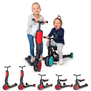 Rower biegowy dla dzieci hulajnoga 5w1 WORKER Finfo - Czerwony
