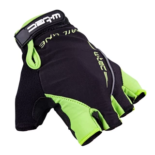 Kolesarske rokavice W-TEC Kauzality - črna-zelena - črna-zelena