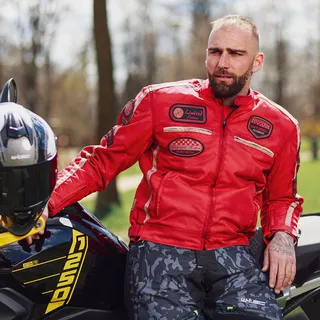 Męska kurtka motocyklowa W-TEC Patriot Red