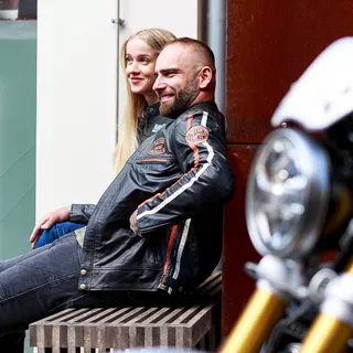 Pánská kožená moto bunda W-TEC Sheawen Classic - černá