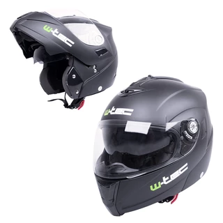 Flip-Up Motorcycle Helmet W-TEC NK-839 - S(55-56) - Matt Black