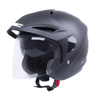 Kask motocyklowy otwarty W-TEC NK-629 skuter + BLENDA - Biało-niebieski - Matt.czarny