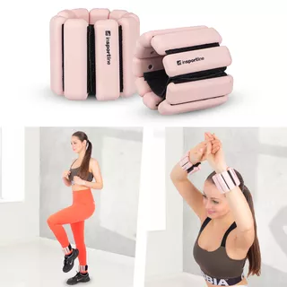 Fitnessgewichte am Knöchel / Handgelenk inSPORTline Brace - rosa - rosa