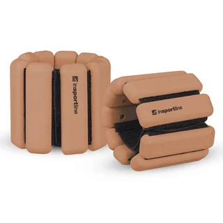 Fitness závaží na kotník a zápěstí inSPORTline Brace 2x0,5 kg - mocha mousse