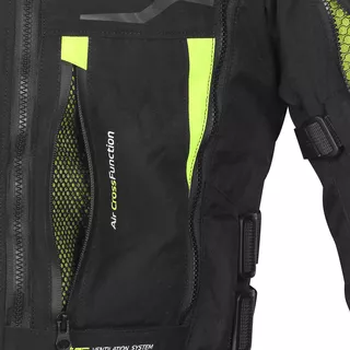 Motoros kabát W-TEC Aircross - fekete-fluor sárga