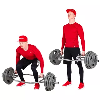 Hex olympijská hřídel inSPORTline Dedlif 140cm/50mm 20kg, do 200 kg, bez objímek