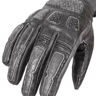 W-TEC Whacker Leder-Motorradhandschuhe - grau