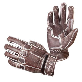 Leather Motorcycle Gloves W-TEC Rifteur - Brown