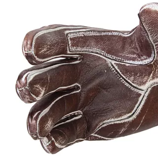 Leather Motorcycle Gloves W-TEC Rifteur - Brown