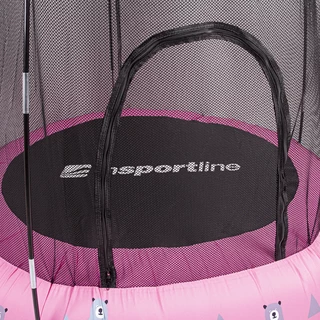 Pompowana trampolina dla dzieci z siatką inSPORTline Nufino 120 cm - OUTLET - Różowy