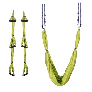 Йога хамак inSPORTline Hemmok в зелен цвят с държачи и въжета