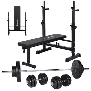 Lavica na bench inSPORTline CEM 180+40 cm/30 mm 75kg