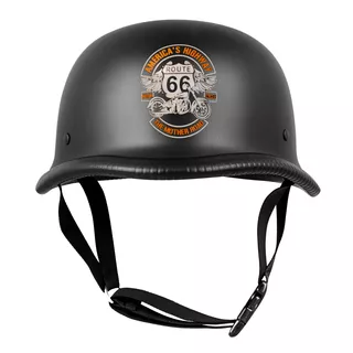 Retro Open Face Motorcycle Helmet Sodager Route 66 - M (57-58)