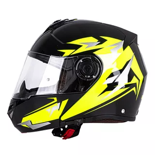 Flip-Up Motorcycle Helmet W-TEC Vexamo PR Black Graphic