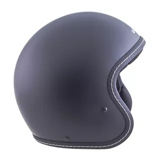 Kask motocyklowy na chopper W-TEC Badachos i gogle Steamrust - Matt.czarny