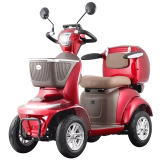 Czterokołowy skuter wózek elektryczny inwalidzki inSPORTline Lubica - Czerwony