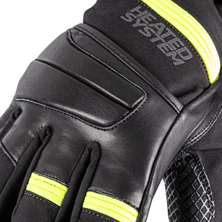 Ogrevane motoristične in smučarske rokavice W-TEC HEATride - črna-fluo zelena