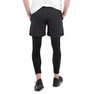 Férfi leggings 2in1 inSPORTline Closefit - fekete