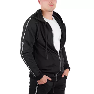 Pánská tepláková bunda inSPORTline Comfyhoodie Man - černá